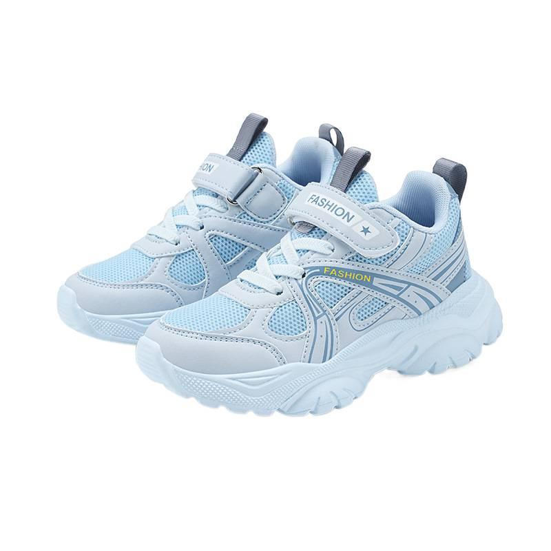 2025 Spring and Autumn New Boys Shock-absorbing Sports Shoes Medium and Large Children Non-slip Girls Lightweight Double Mesh Breathable Casual Shoes