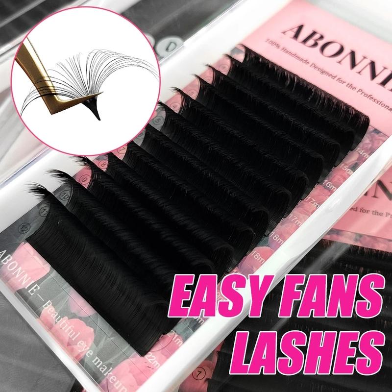 ABONNIE C/CC/D/DD Curl Easy Fan Lashes Cashmere Matte Fast Bloom Eyelash Extension Self-Making Fans Mega Volume Eyelash 0.05mm