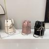 New niche design embroidery thread chain bucket bag trendy shoulder crossbody women's bag