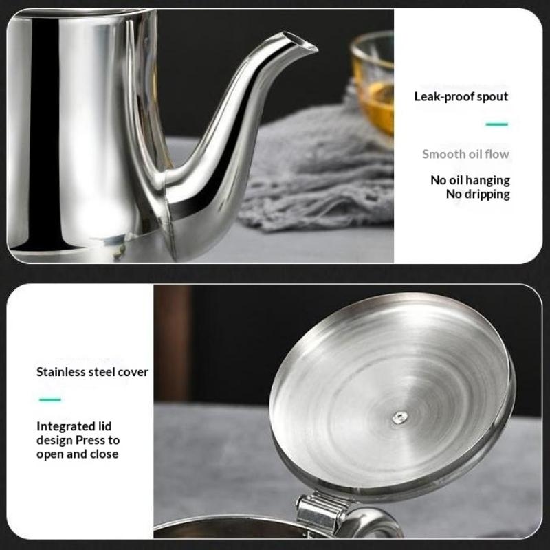Filter Oil Pot Stainless Steel Household Leak-Proof Wine Pot Pouring Oil Bottle Seasoning Tank Kitchen Supplies Oz Pot Oil Tank