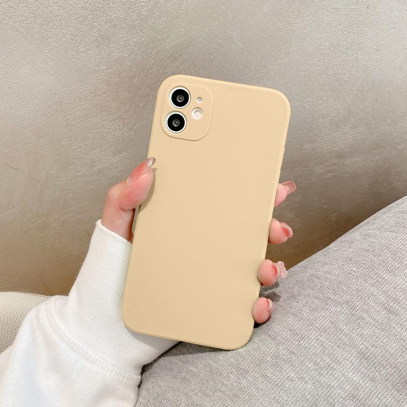 Luxury Square Liquid Silicone Thin Case For iPhone 17 Air 17 Pro Max 16 15 14 13 Lens Camera Protection Soft Cover