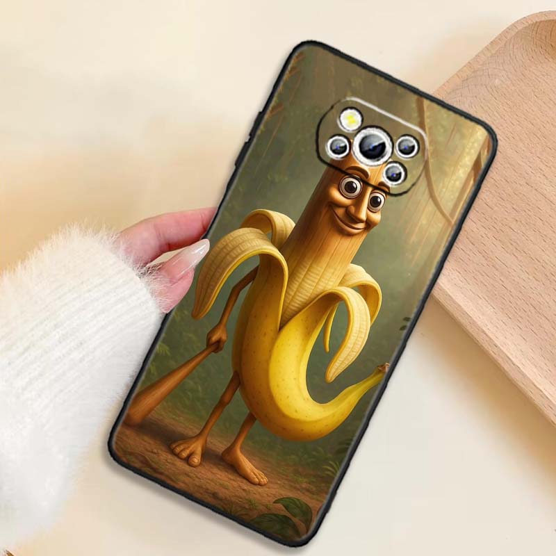Tung Tung Sahur Anime Art For Xiaomi Mi Poco F3 F4 F5 F6 X3 X4 X5 X6 X7 M3 M4 M5 M6 M7 GT Pro 5G Black Phone Case