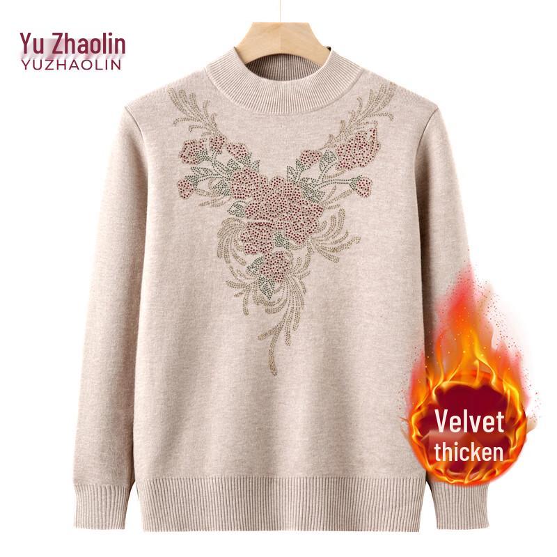 

YUZHAOLIN Women s Plus Size Fleece Lined Knit Sweater 2XL
