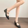 Soft leather version~ retro one-word buckle with square head soft sole 2025 spring new thick heel single shoes Mary Jane women's shoes