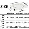 AC220V LED Downlight Ceiling Light Spotlight 3W 5W 7W 9W 12W 15W Recessed Grille Ultra-thin Downlight Square Black White Silver