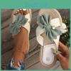 Size Up Ladies Two Order Floral Flat Sandals Fashion Casual Beaded Slippers