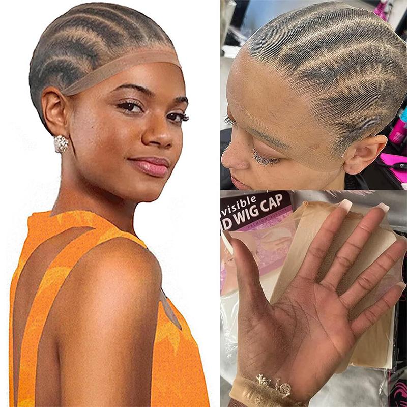 10/30/50Pcs Invisible Ultra-thin Stretchy Stocking Caps HD Wig Cap For Women Lace Front Wigs Sheer Wig Cap Thin Nylon Cap