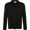 Slim Fit Solid Long Sleeve Polo Shirt Men Tops Black K10K112750-BEH