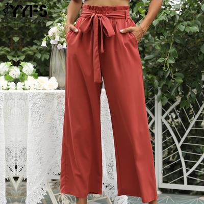 Damesmode Casual Effen Kleur Print Hoge Taille Broeken & Capri's