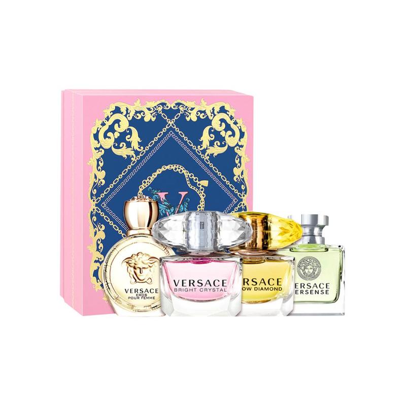 Versace Pink Perfume Sample Set EDP Eau de Toilette EDT 13472474 10-Ainas 5ml + Heartbeat 5ml + Crystal Diamond 5ml + Gold Diamond 5ml