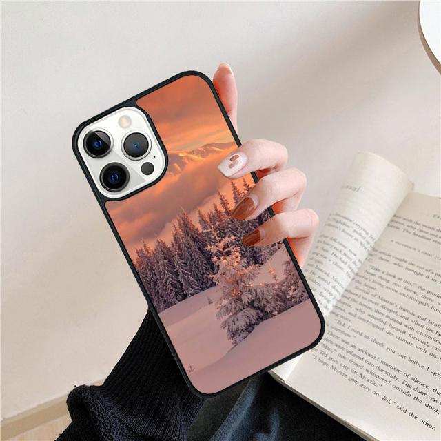 Winterlandschaft Handyhülle Cover Für iPhone 17 Air 15 16e 14 13 12 Pro Max 11 Pro Max Plus Hülle Schale