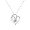 S silver heart necklace, moissanite love pendant, collarbone chain, hot-selling silver jewelry, non-fading necklace.