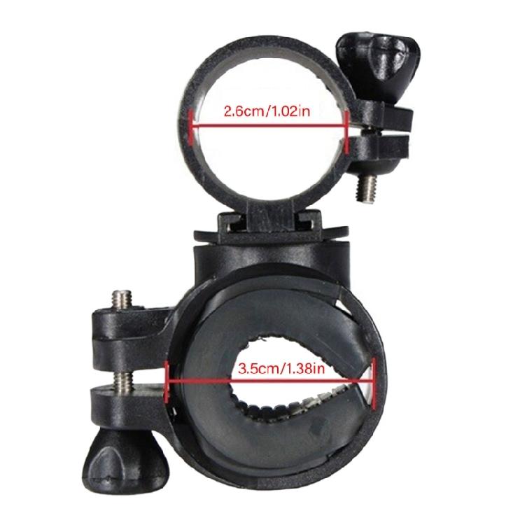2Pcs Torches Clip 360 Degree Rotating Bicycles Light Holder Adjustable Bike Light Stand Cycling Flashlight Holder