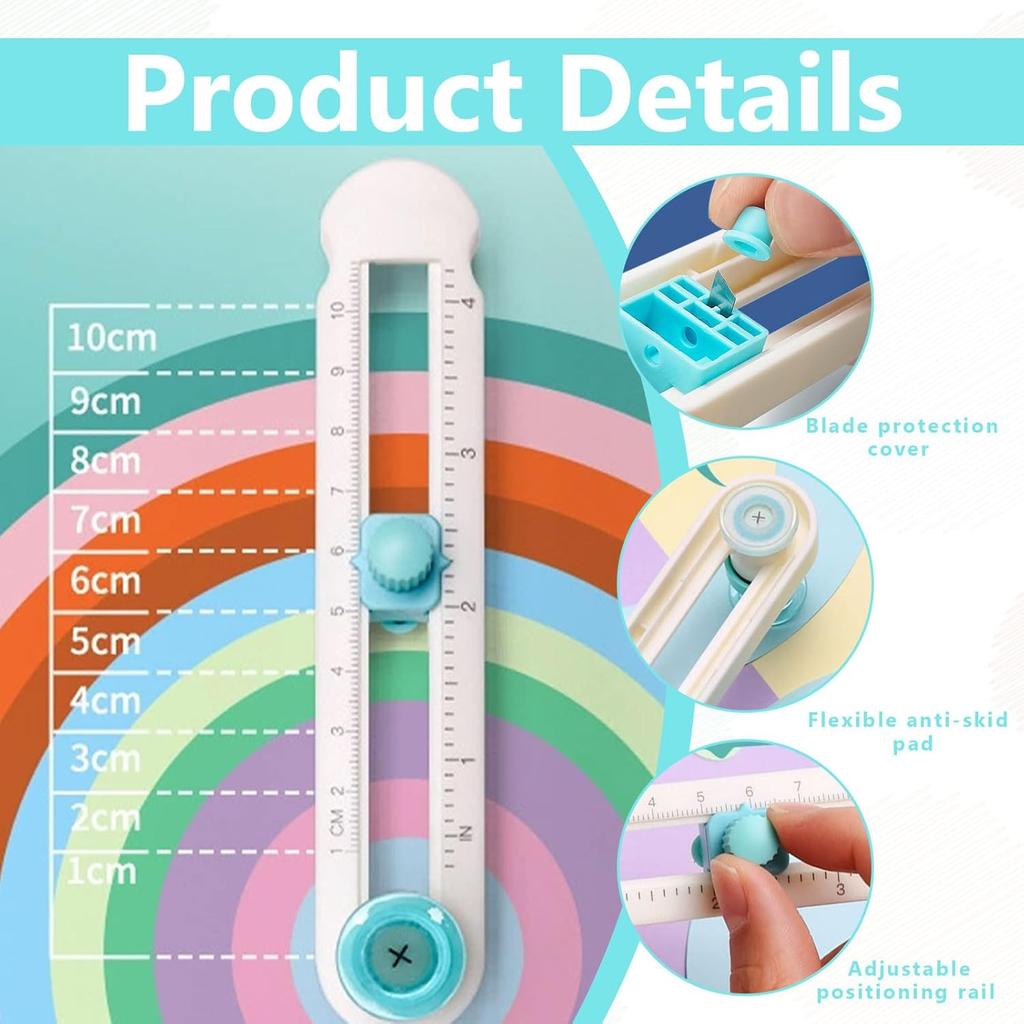 360° Nastavitelný kruhový řezač papíru 2-20 cm Multifunkční kruhový papír Scrapbooking Karty Řezačky DIY Kruhový papírový řezací nástroj