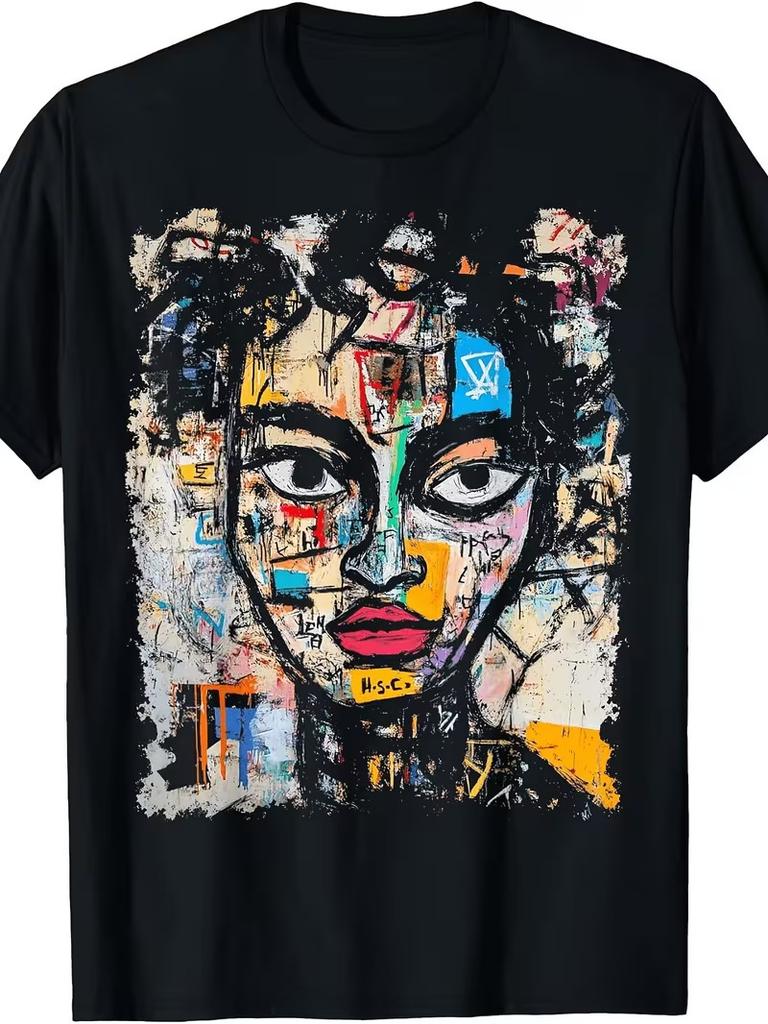 90S Abstract Graffiti T-Shirt in Pop Art Style for Men And Women