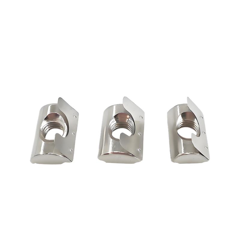 2pcs Shrapnel Nut Block Drop in Sheet Spring Nuts M4 M5 M6 M8 For European Standard 3030 4040 4545 Series Aluminum Profile