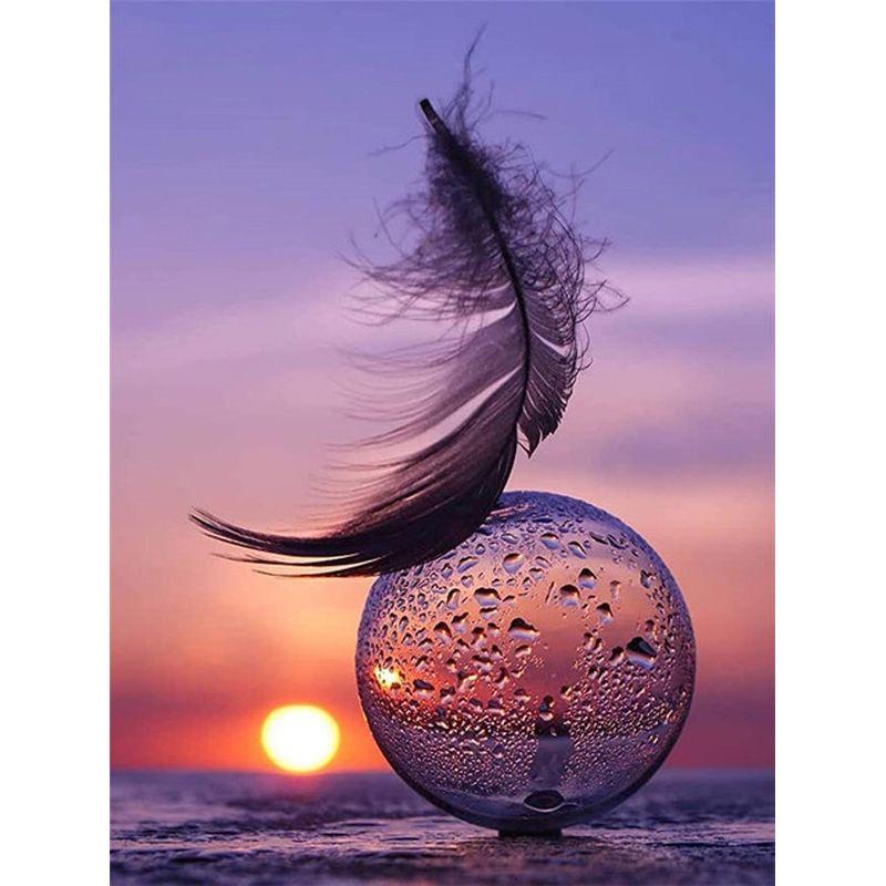 5D Diy Diamond Painting Full Round Glass Water Cup Scenery Diamond Embroidery Cross Stitch Mosaic Home Landscape Wall