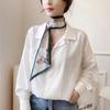 Long Silk Scarf Bag Tie Lady Neck Skinny Scarves Hairband Foulard Horse Print Brand Lady Neckerchief Ribbon 2024 Spring New