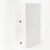 MUJI Recycled Polypropylene File Box Standard Lid with White for 15cm Width Casters, Gray, (NCE51A3A)