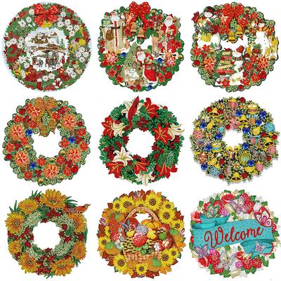 30*30cm 5D DIY Partial Special Shaped Drill Diamond Painting Wreath Kit Decoration  Drill Diamond Embroidery Crafts Wall Decor
