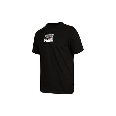 Lässiges Rundhals-Kurzarm-T-Shirt Herren Oberteile Schwarz 855977-01