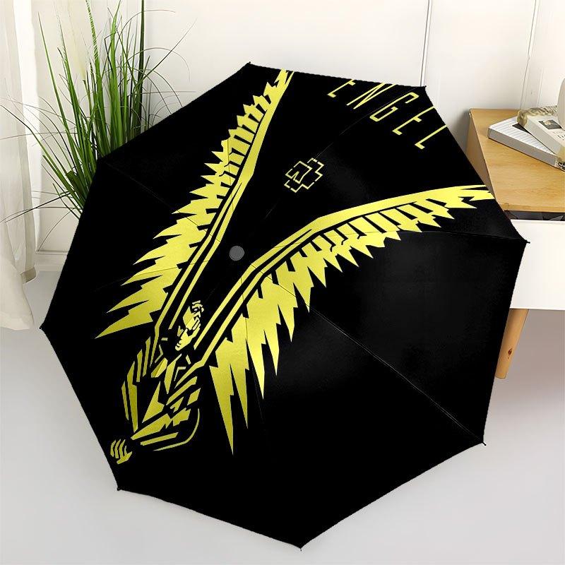 1 Rammstein Band Umbrella - Tri-fold automatic opening and closing umbrella with eight steel ribs, suitable for everyday outdoor use