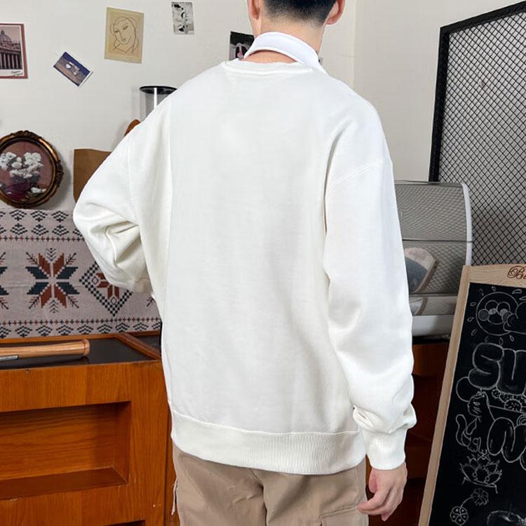 Puma Color Block Letter Print Casual Crew Neck Long Sleeve Sweatshirt Men sweatshirt White Red 625312-65