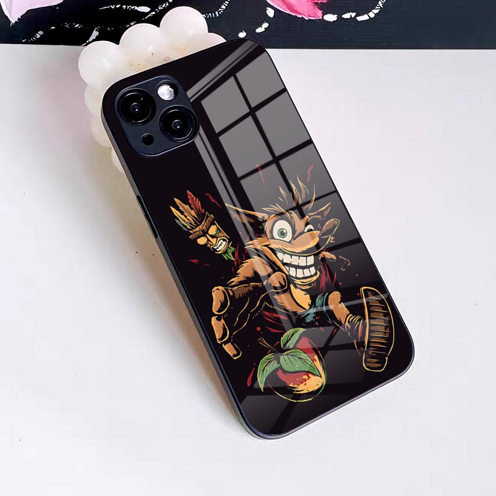 

Game Crash B-Bandicoot Phone Case For IPhone 17 Pro Max 16 15 14 Pro Max 13 11 X Xs Xr 8 7Plus Glass Cover iPhone 11 Pro Max
