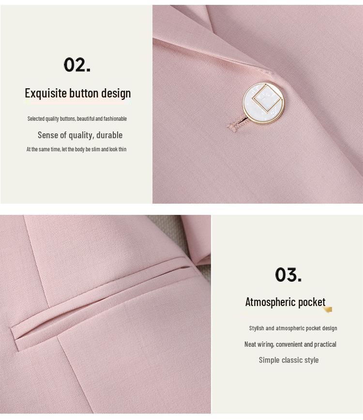 Damen Blauer Ärmel Anzugjacke - Frühling & Sommer Koreanischer Stil, Petite Lässig Formell