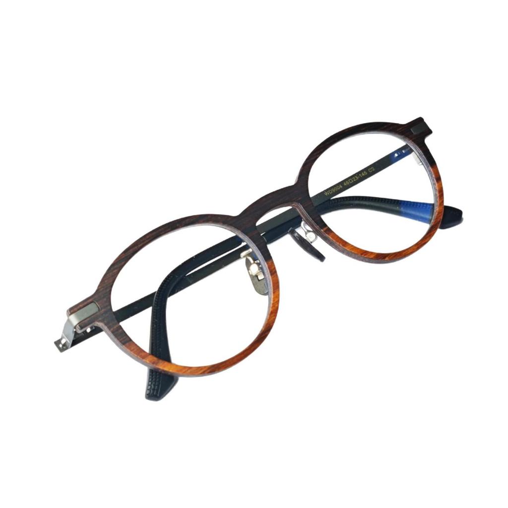 Unisex Artistic Sandalwood Optical Glasses with Retro Square Frame