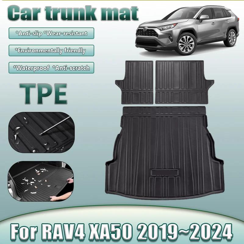 Car Trunk Mat For Toyota RAV4 XA50 MK5 Suzuki Across 2019~2024 TPE Material Waterproof Anti-dirty Liners Rubber Pads Accessories