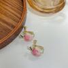 S925 Silver Needle Peach Earrings: Cute, Fresh, & Versatile Japanese-Korean Design for Women