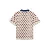 MLB Basic Logo Los Angeles Dodgers SS23 Embroidered Casual Short Sleeve Polo Shirt Women polo shirts Cream 3FPQM0233-07CRS
