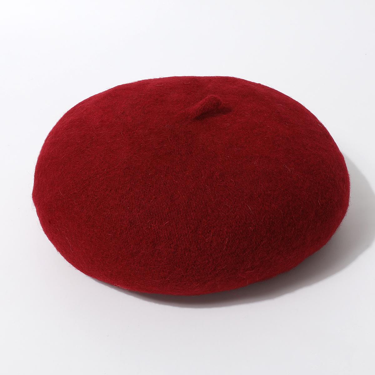 Простая универсальная беретка Элегантная теплая милая женская шапка художника для рисования one size fits all [rong beilei]