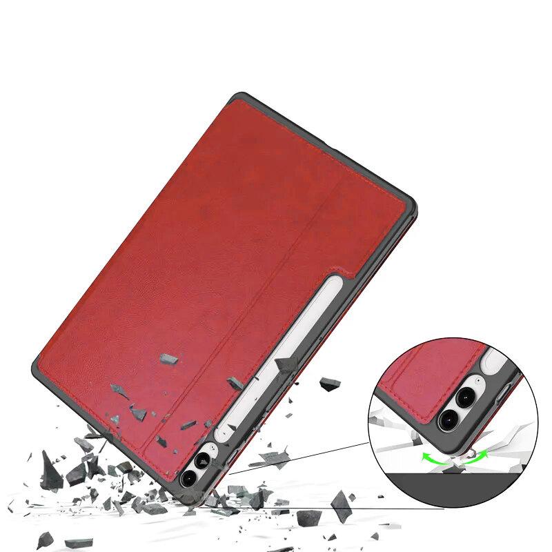 Case for Samsung Galaxy Tab S9 FE+ Plus, Smartcase, with Stylus Holder, Red