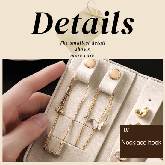 Schmuckkästchen Mehrere Fächer Gebürstete Oberfläche Kompakt Tragbar Reise-Schmuckorganizer Leichte Zubehör-Etui