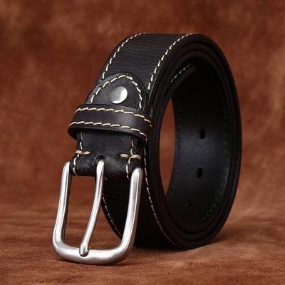 Öv férfi retro első rétegű marhabőr divatos, alkalmi farmernadrág, férfi öv
