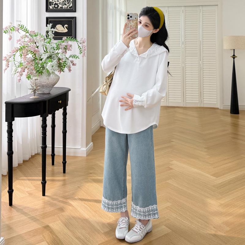 2026 Spring Embroidered Lace Patchwork Casual Top Extra Large