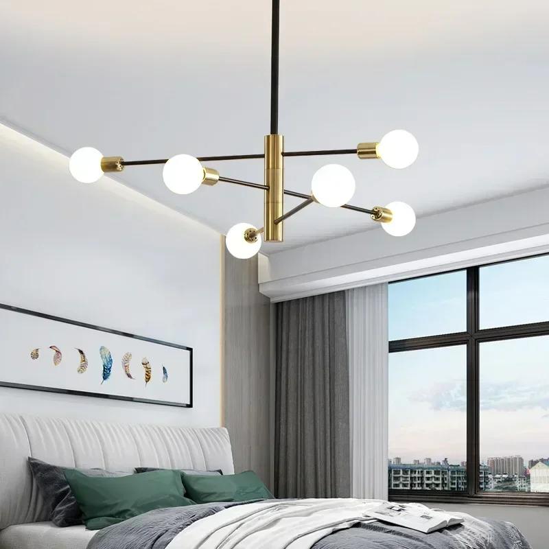 Postmodern Living Room Chandelier Dining Room Bedroom Light Luxury Nordic Lamps Simple Atmospheric Molecular Lamp  Home Decor