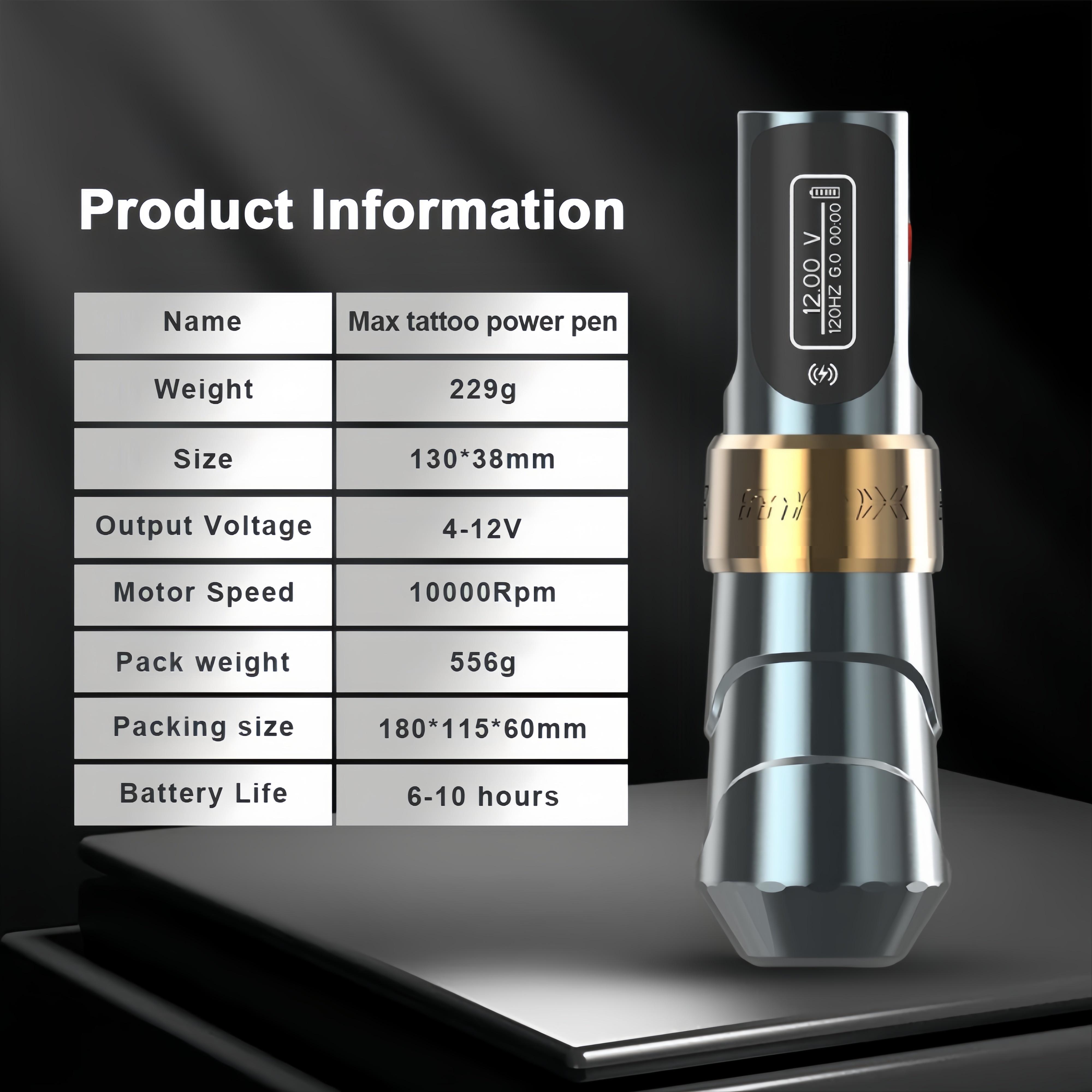 Беспроводная тату-машинка 4.0 Stroke 2000mAh Большая емкость литиевой батареи тату-ручка — фото 5