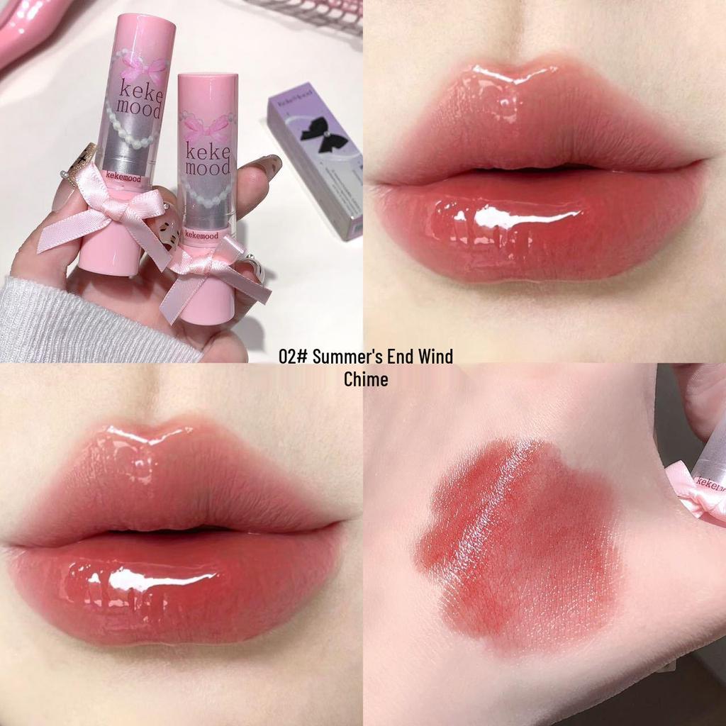 KEKEMOOD Velvet Gloss Lipstick - Honey Moist, Bare-Finish, Student-Friendly