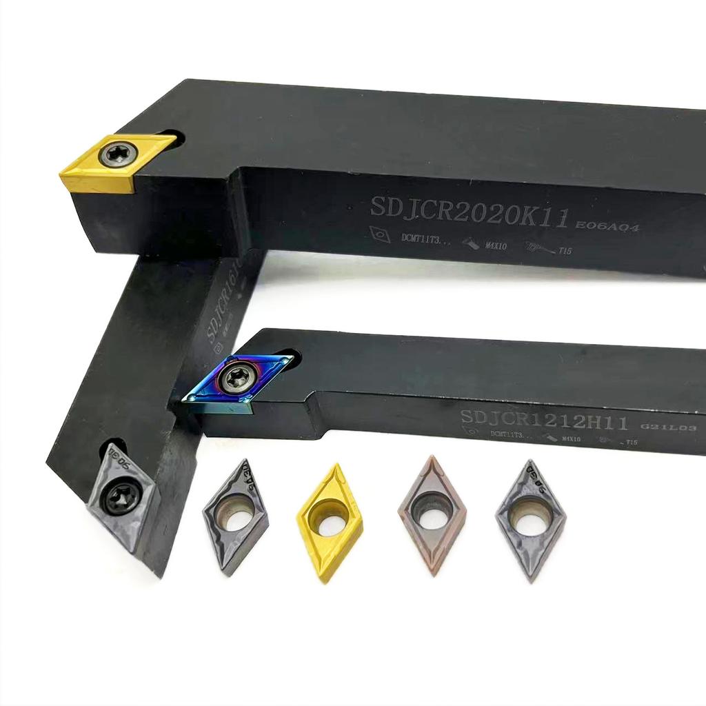DCMT11T304 For External Turning Tool SDJCR SDJCR1212H11 SDJCR1616H11 Tool Holder DCMT11 Carbide Insert Lathe Cutting Tool Set