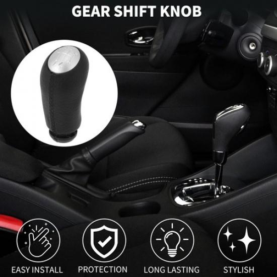 6 Speed Gear Shifter Knob No8200079112 for Renault Captur I 13-19 Faux Leather