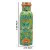 Copper Water Bottle 750 ML With Anti Oxidant Properties | Diwali Gifts for Family and Friends 100% Copper Water Bottle (Green, 750 Ml)