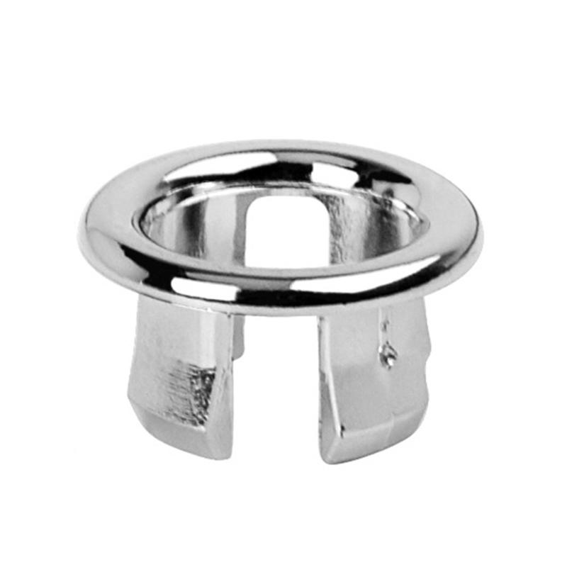 4er-Pack Überlaufabdeckungen für Waschbecken im Badezimmer, Kunststoff, Chrom-Finish, für universelle Keramikbecken, Lochabdeckungen