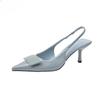 Fashion 2025 Summer Women's Shoes High Heel Women Sandals Fashion Pointed Toe Singbacks Shoes Design Style Banquet Party Sandalias Shoes