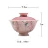100ml Hand-painted Wisteria Gaiwan Aesthetic Tea Tureen Tea Bowl With Lid Kit Tea Maker Cover Bowl Cafes Accessories Collection
