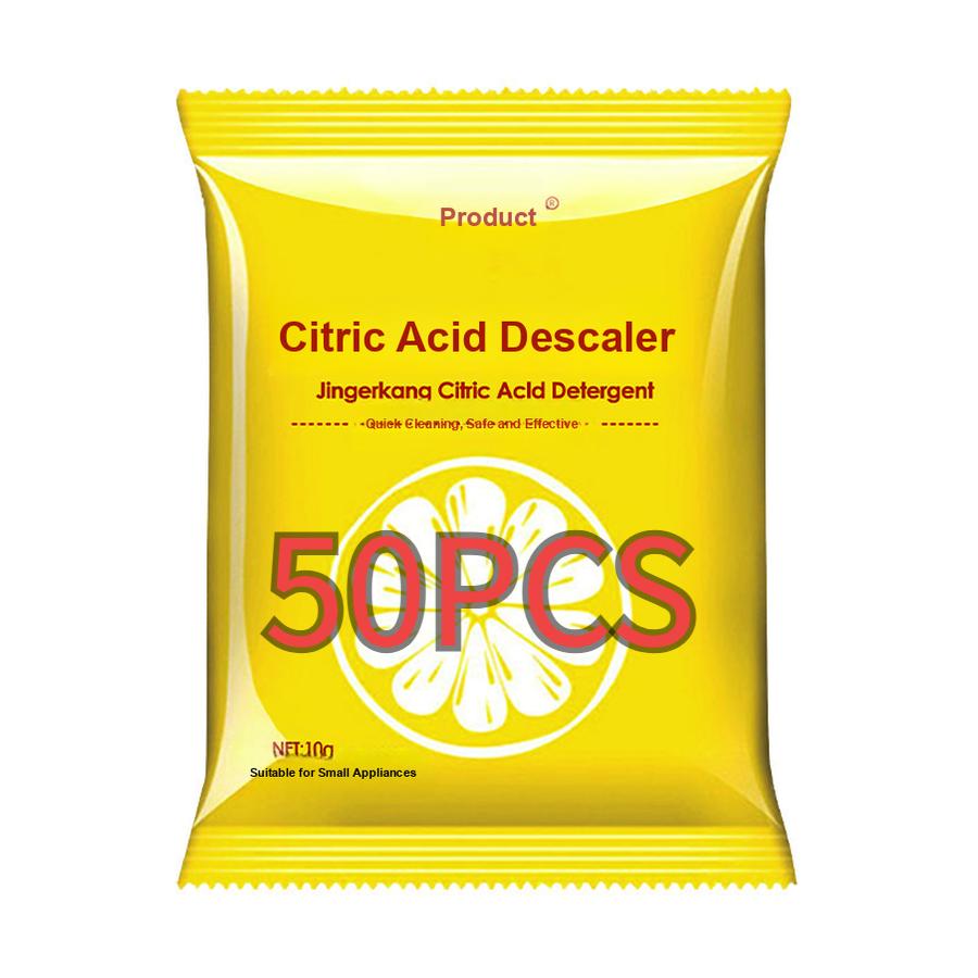 50 шт. 10 упаковок Лимонная кислота Средство для удаления накипи для электрочайника, Лимонная кислота пищевая средство для удаления накипи Чайный налет Очиститель 50 bags [total 500g] лимонная настойка