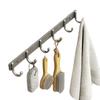 Punch-Free Space Aluminum Wall-Mounted Coat and Hat Hook Hanger for Bathroom