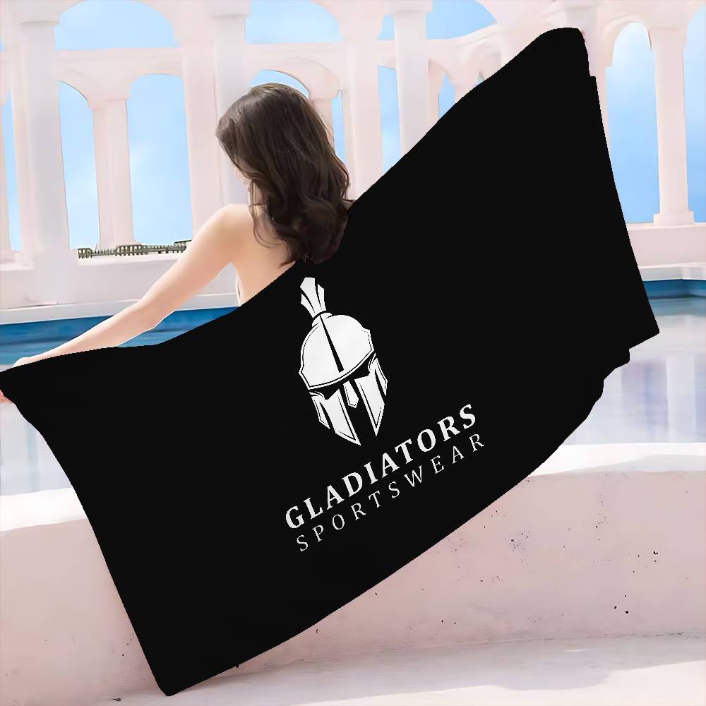 

S-spartan Gladiator Logo Big Microfiber Beach Towels Quick Dry Towel Sand Beach Towels Pool Towel for Travel Swim Pool Yoga W30*H60(CM)